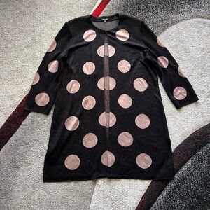 Misook Contemporary Black Knit Long Line Cardigan